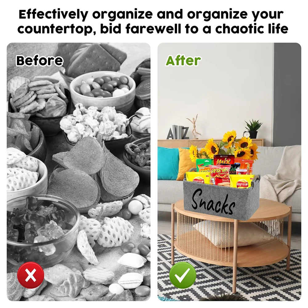 Wholesale Home Storage Basket Snacks Sundries Dirty Clothes Storage Bag Pet Dog Toys Felt Storage Box