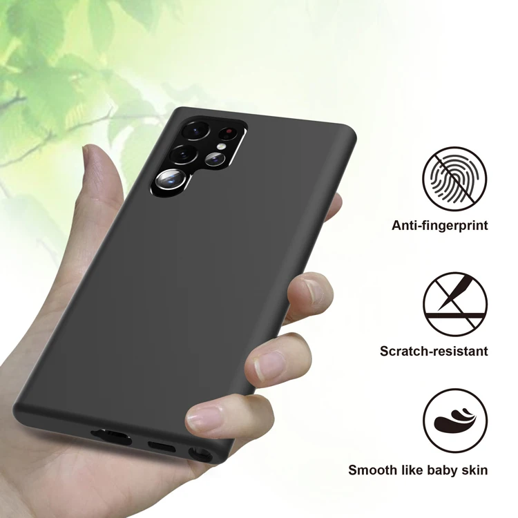 MRYES Wholesale Original Style Skin-friendly Feel Phone Cases Liquid PC Silicone Case For Samsung Galaxy S23 Ultra