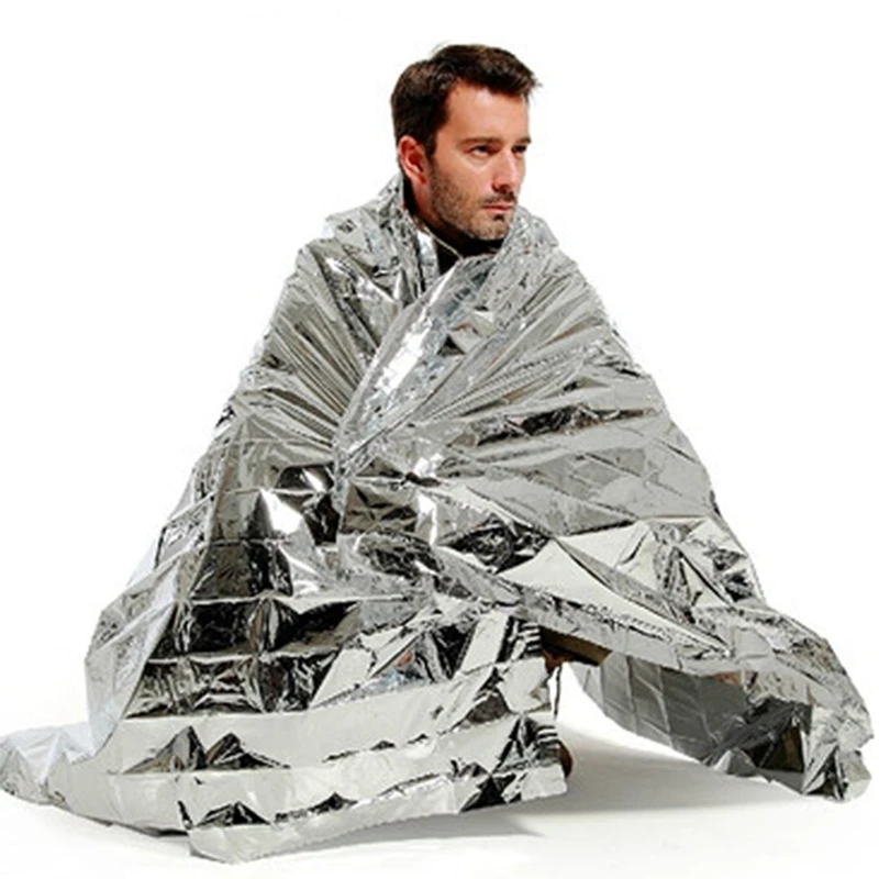 YUEMAI Portable Lightweight Anti-stretch Warmth Outdoor Waterproof Reflective Emergency Tactical Survival First Aid Blanket