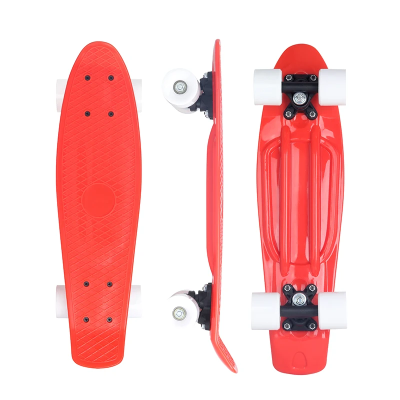 wholesale Mini 22 inch complete blank deck plastic fish board cruiser skateboard with PVC wheel