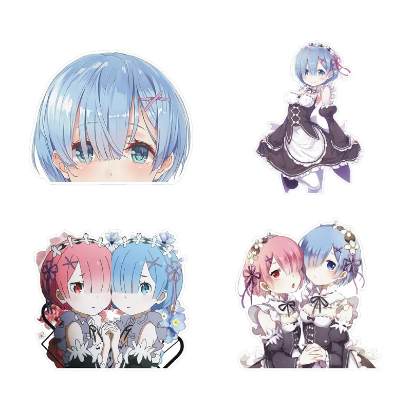 Wholesale Anime Re Zero Starting Life In Another World Rem Ram Car Reflective Stickers