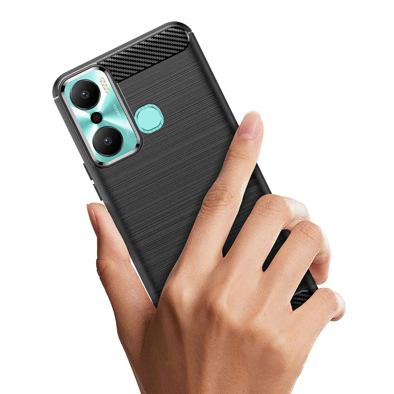 Mobile Phone Accessories Smartphone Cover Soft Silicone TPU Carbon Fiber Case For Infinix Hot 20 Play Hot20s