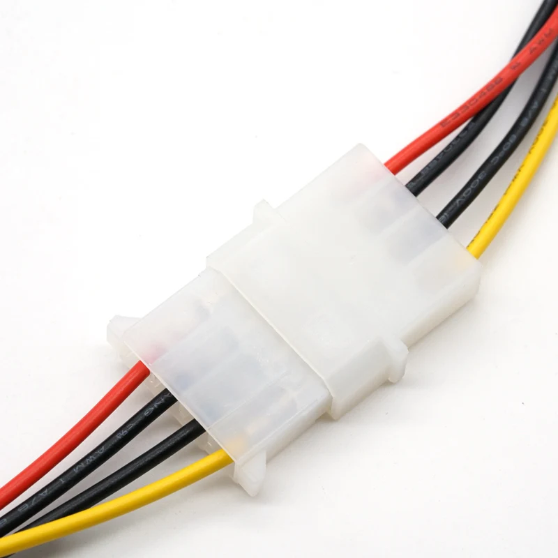 Molex 5.08mm power extension cable  molex5.08mm male to female for extending 4 pin molex power connector 750mm