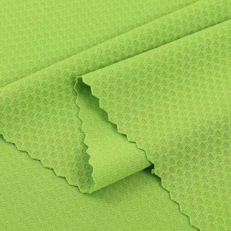 Eyelet 100% Polyester Rain Pattern Factory Knitted Fabric sports jersey fabric