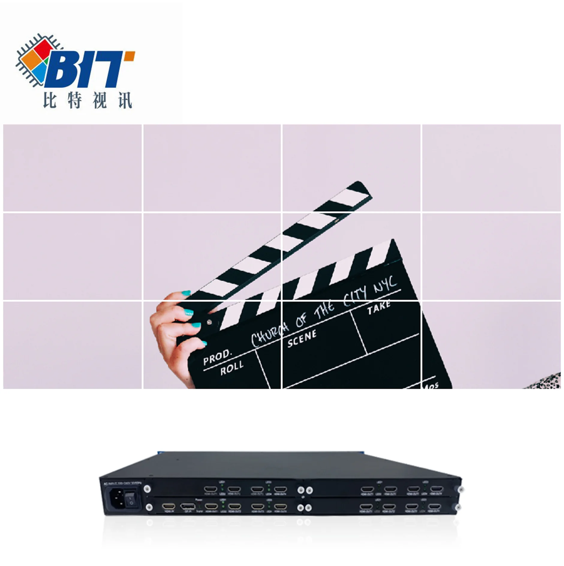 Bitvisus 2x7 контроллером видеодисплея 16 каналов 8K из