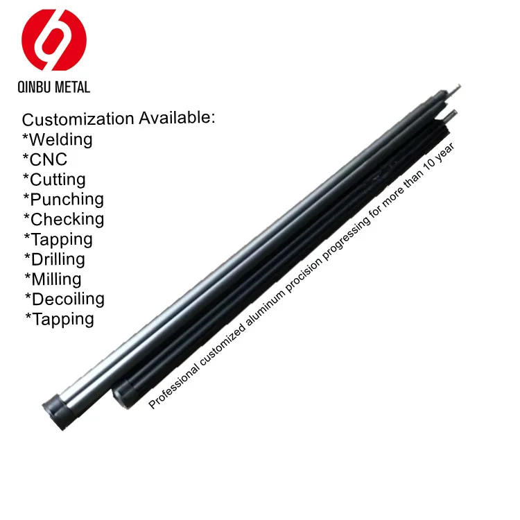 Manufacturer custom 6063 6005 aluminum telescopic pole aluminum extension pole anodized aluminum tube