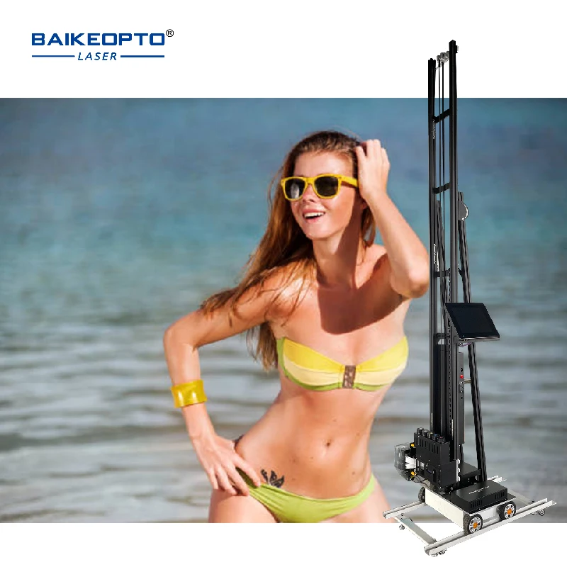 BAIKEOPTO High Quality 3D Vertical CMYKW UV Inkjet Wall Painter Direct to Walls 3d Printing Printer Machine