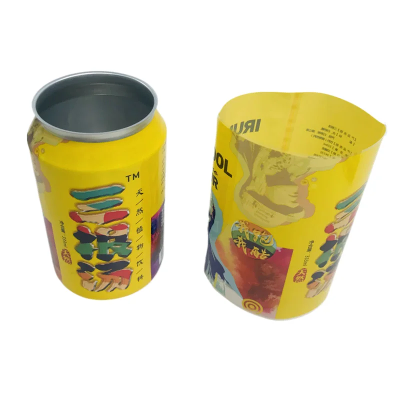 Custom logo Digital Printing Custom PET PVC Heat Shrink Sleeve Label for Craft Beer Cans
