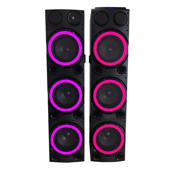 Pro Audio Speaker Cabinet Multifuctional active passive speaker support TFcard/USB player & FM radio with led light