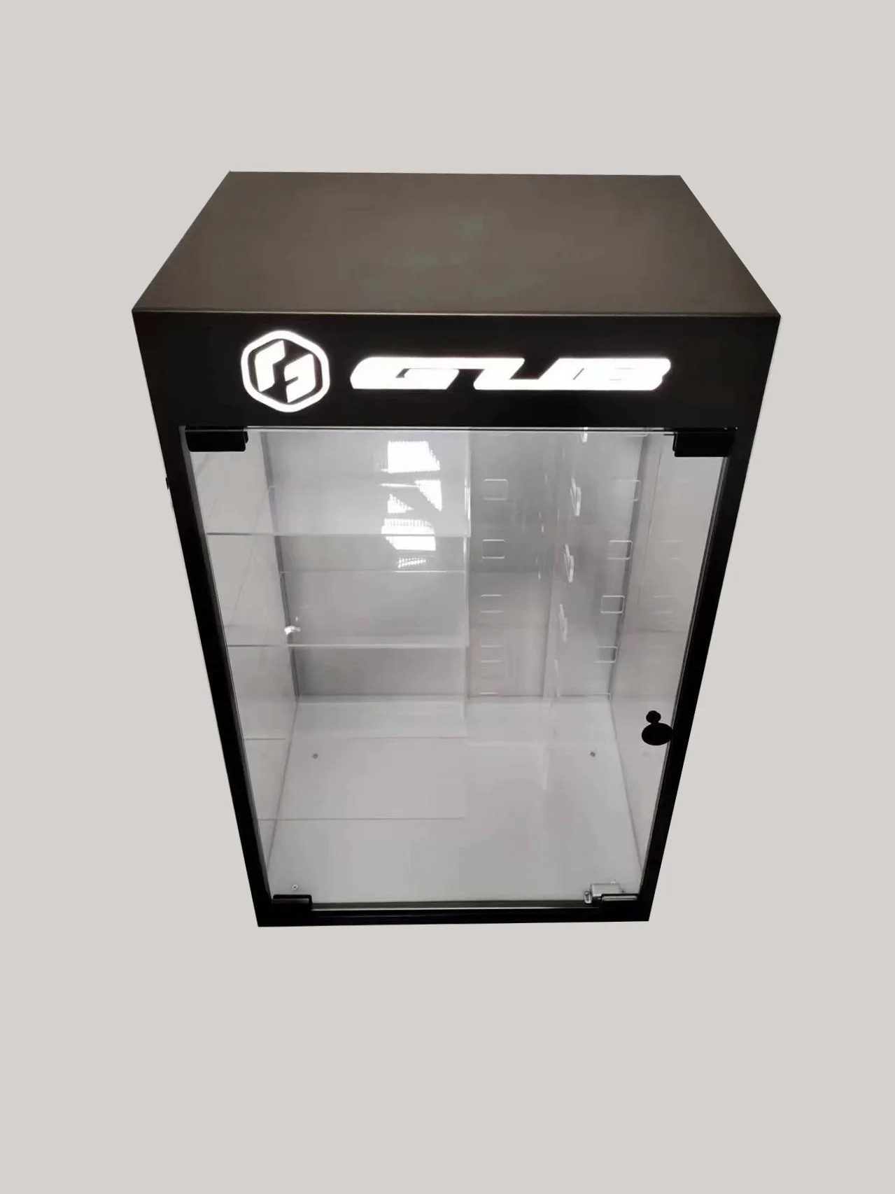 Glasses display stand acrylic plug metal display racks  4 tiers glasses shelf floor stand with LED light for retail shop