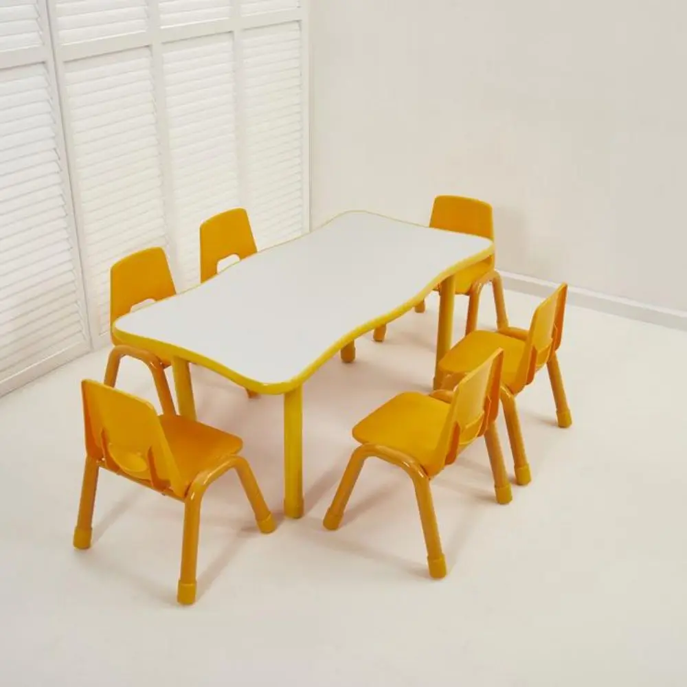 Kids Plastic Table and Chair Set Children Furniture Sets for Kindergarten School Home Use