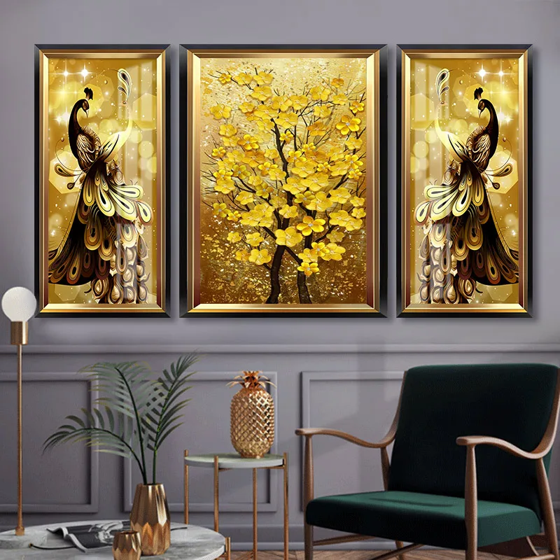 
Modern Wall Picture Art Poster Print Peacock Painting on canvas 