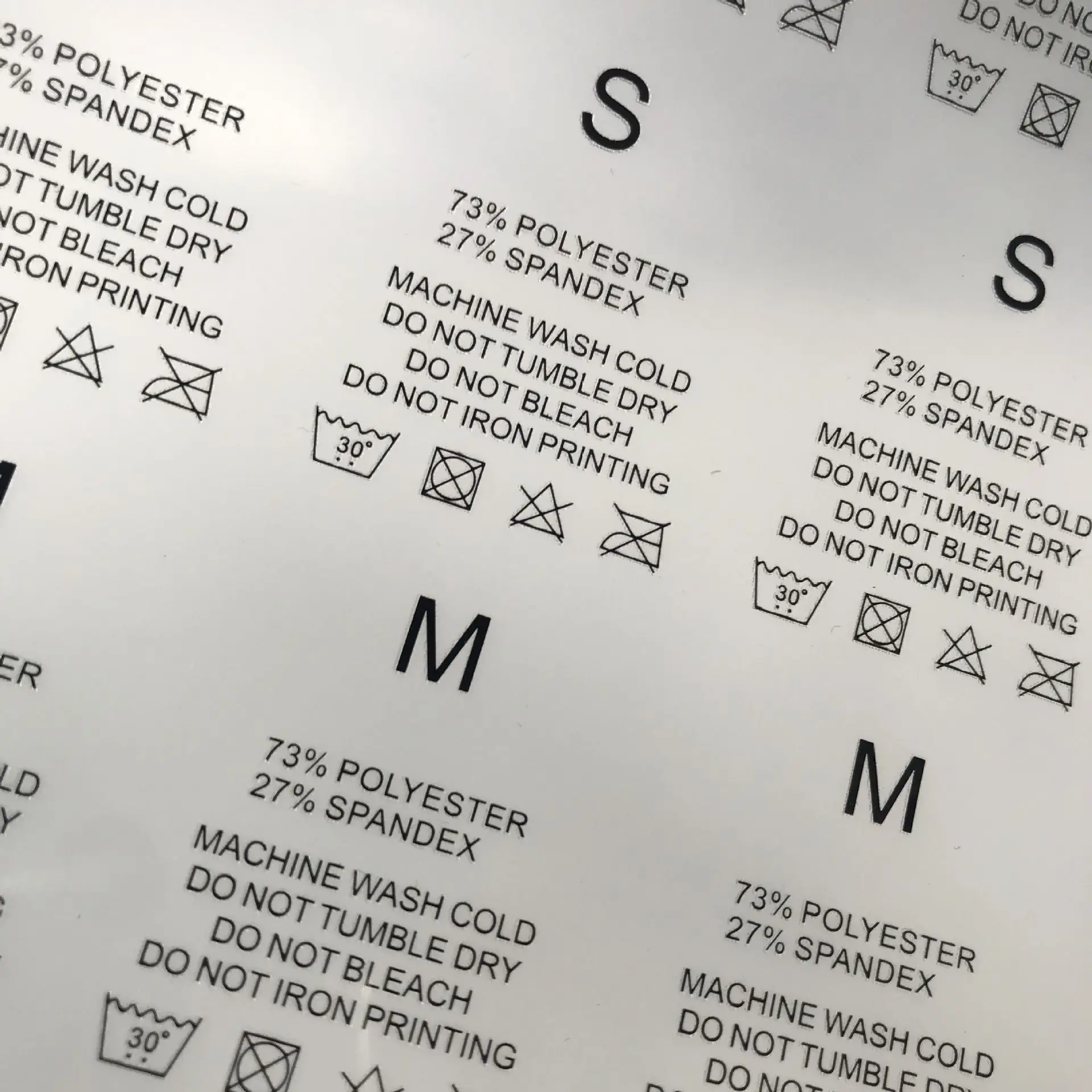 Factory Custom Cheap Heat Transfer Garment Washable Neck Care Label Tags For Tshirt