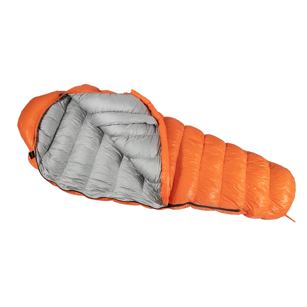 1500g light downproof adult duck down mummy sleeping bag for winter outdoor camping