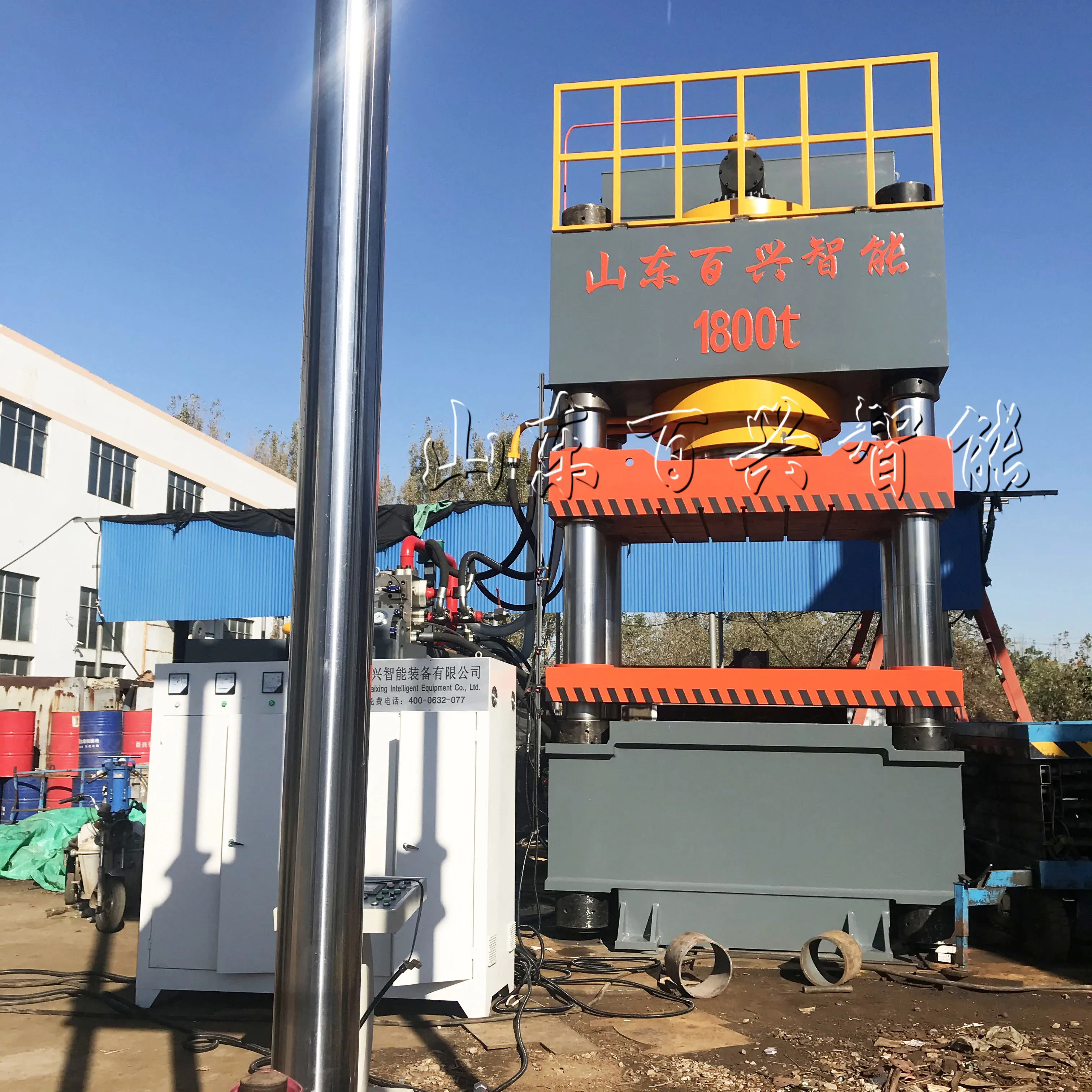 1800 ton hot forging machine hydraulic press for elevator counterweight production