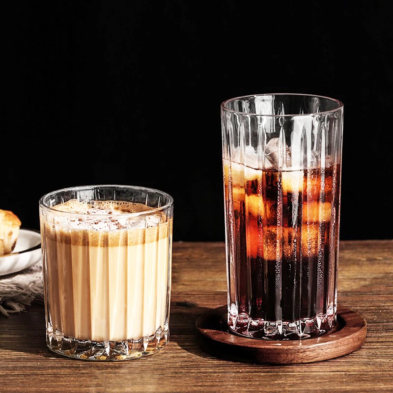 Ins Trendy Coffee Tea Beverages Travel Camping Party Glass Cups with Flower Pattern