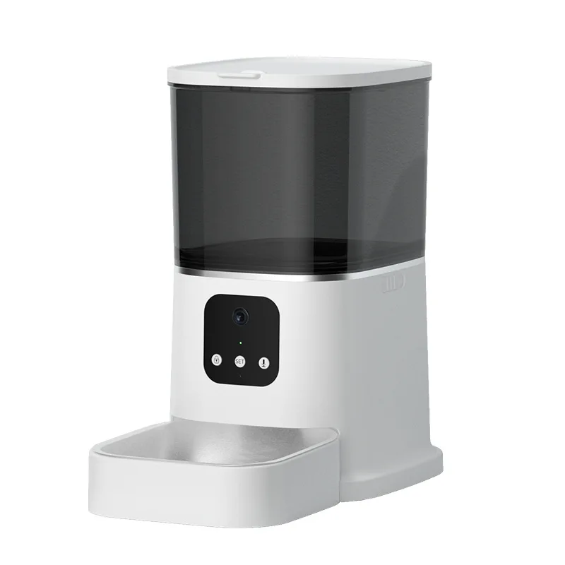 6L Dog Cat Smart Pet Feeder Camera Wifi Video Mobile Phone App Remote Control Microchip Smart Quadrate Automatic Pet Feeder
