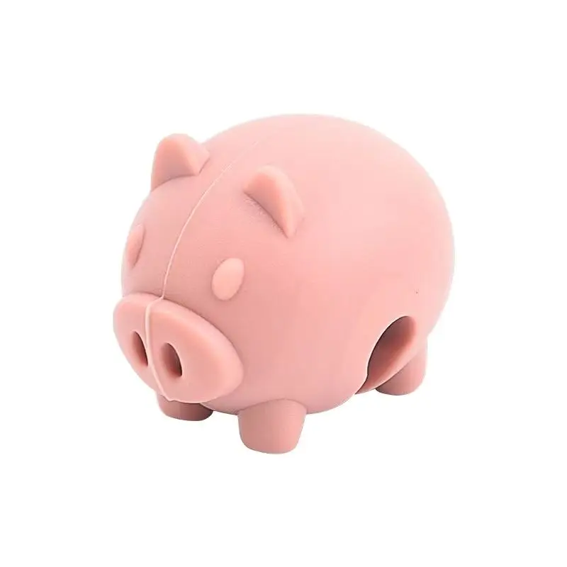 Low Price Kitchen Gadget Tools Cute Lamp chickling Pig Shape Silicone Heat Resistant Spill-Proof Clamp Lid Holder For Soup Pot