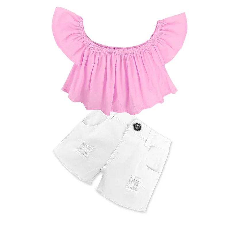 
Turkey Wholesale Children Clothes Casual Girls Clothing Children Summer Clothing Set For Children Wears Clothes 