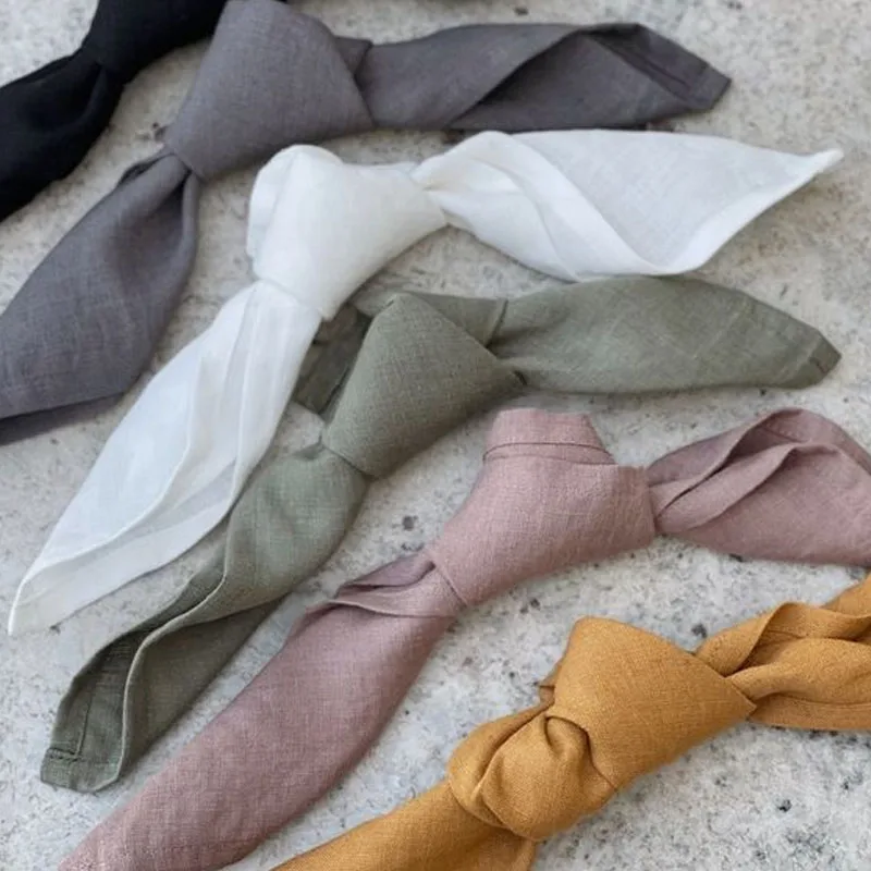 Flax stripe plain cloth napkin cotton linen material home kitchen towel west napkin