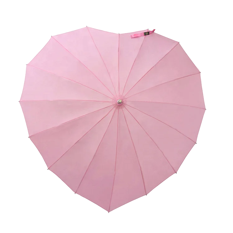 Pinky Umbrella Promotion Custom EVA 2021 New Invention Heart Shape Fashion Handle Manual for Adults Hanging Umbrella Light