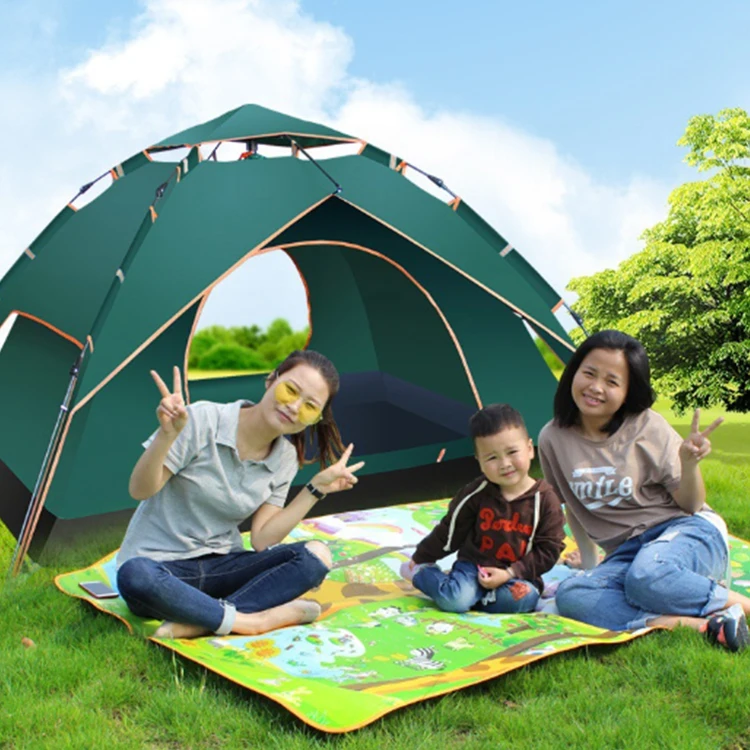 Легкая большая семейная Водонепроницаемая Складная Военная Автоматическая выдвижная палатка для пляжа и походов