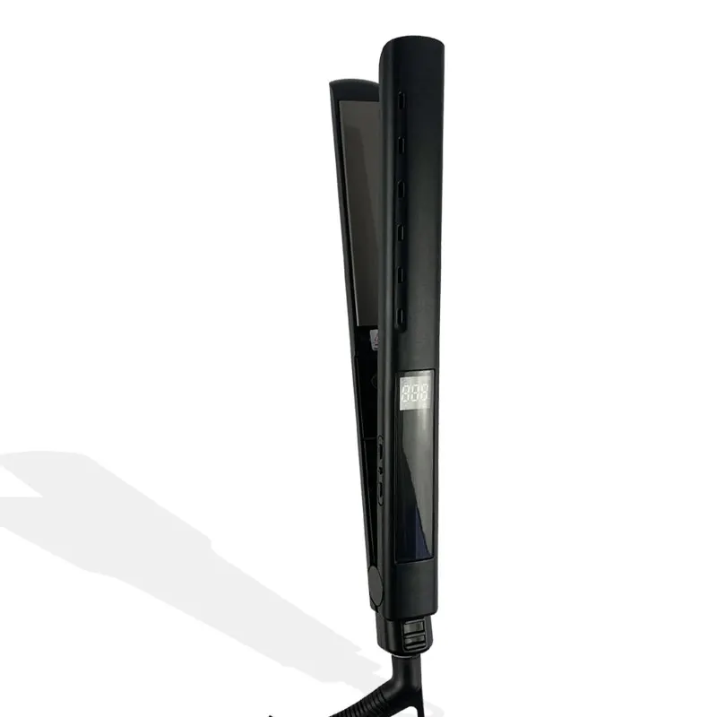 Hair Straightener Steam Flat Iron Four Gear Temperature Adjustment Special for All Black Titanium LED OEM Power Plug ODM