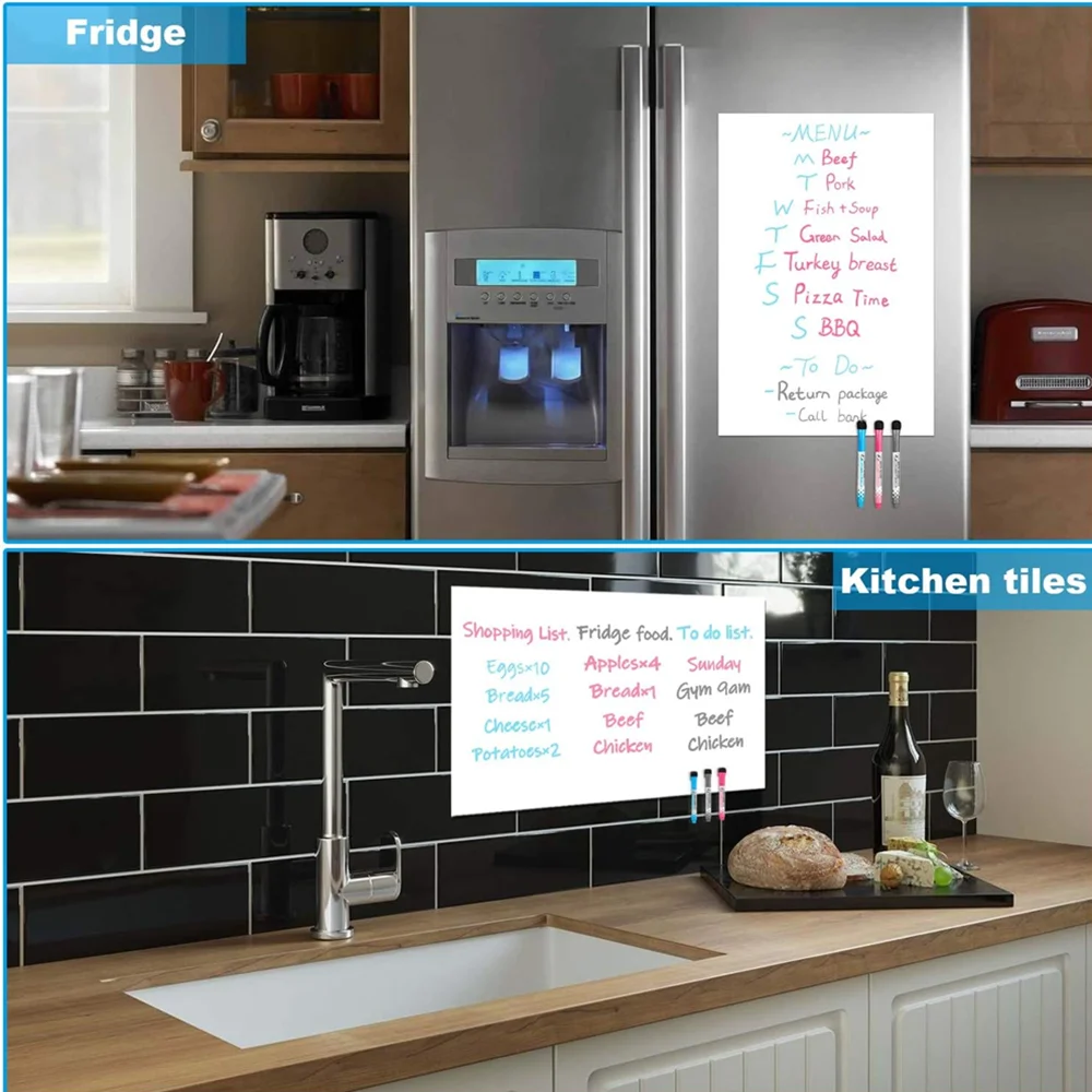 Custom Adhesive Dry Erase Board Sticker Magnetic Whiteboard Contact Paper for Office Home School