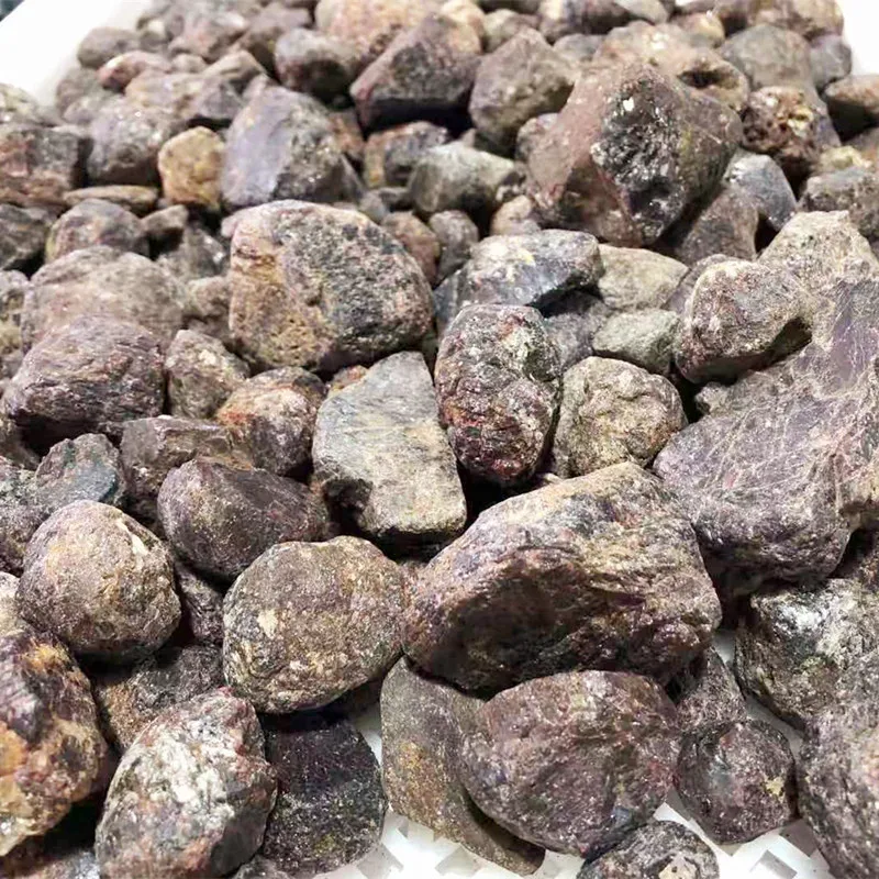high quality natural crystal red garnet rough stone raw garnet rock for reiki