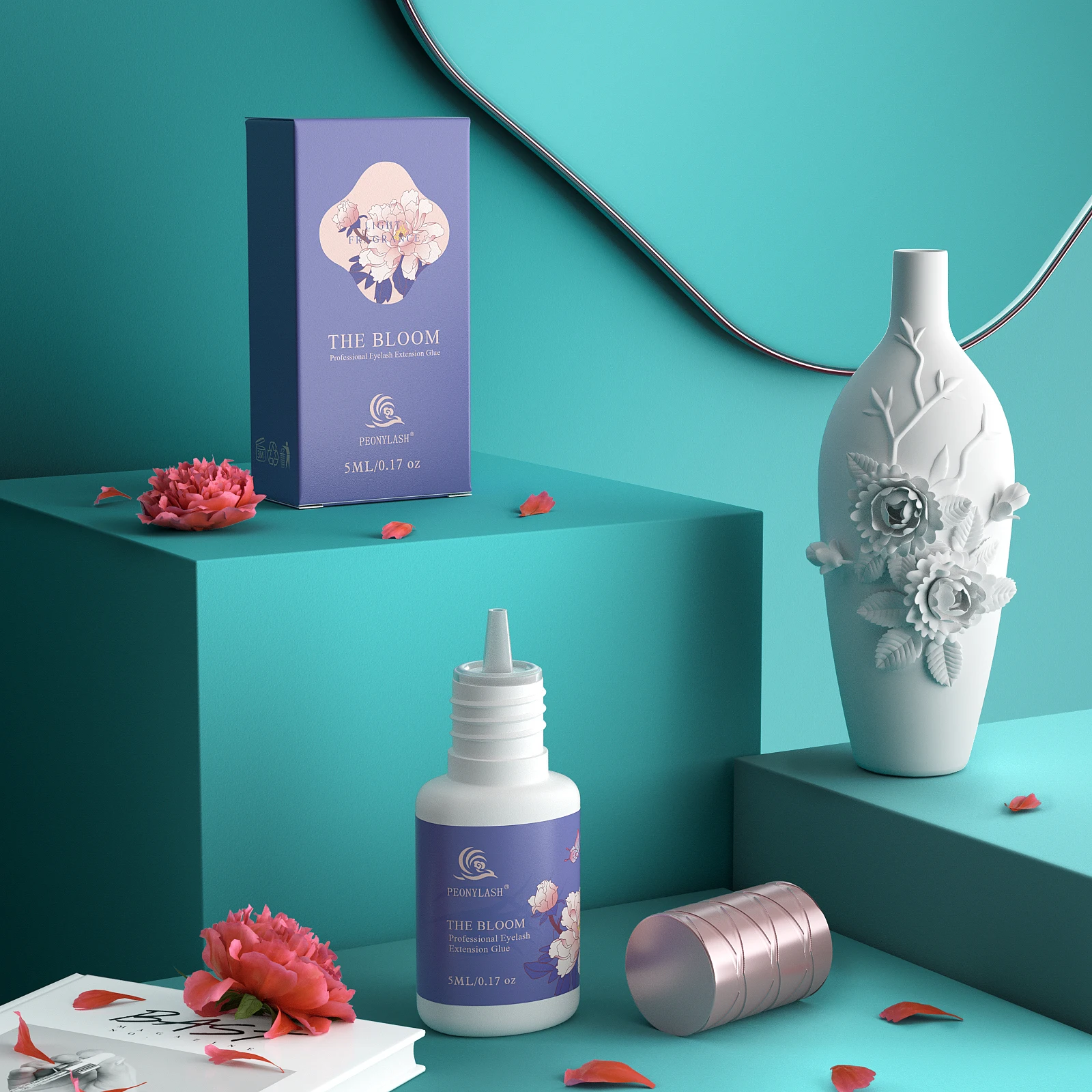 1s Speed Hypoallergenic Eyelash Extension Glue Wholesale Eyelash Glue Scent Latex Sensitive Use with Floral about 7 Weeks