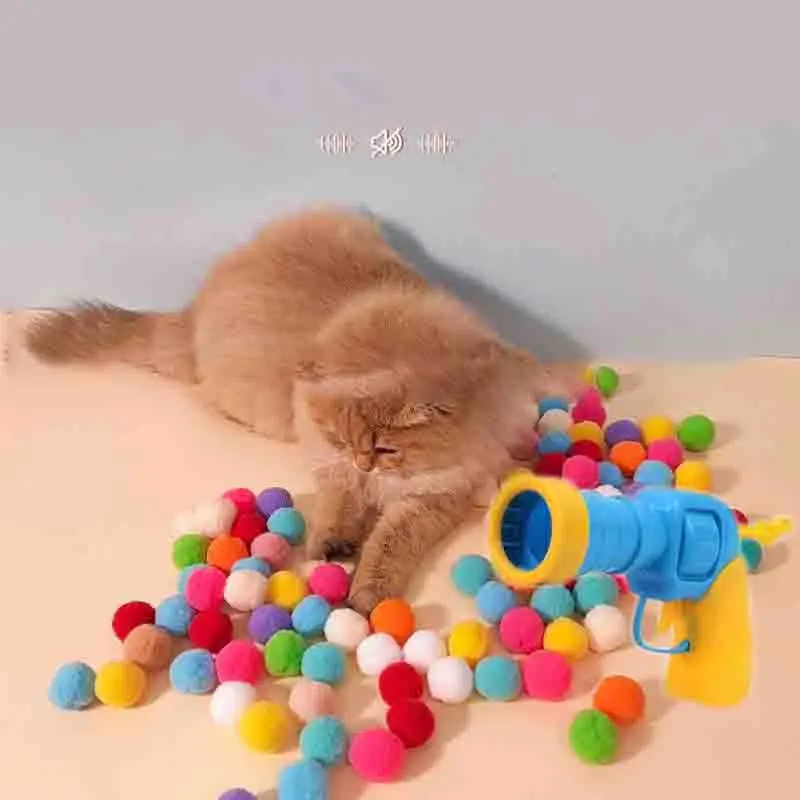 Pet Interactive Sports Toys Factory Wholesale Cat Ball Toy Launcher Active Indoor Cats Cat Exercise Toys