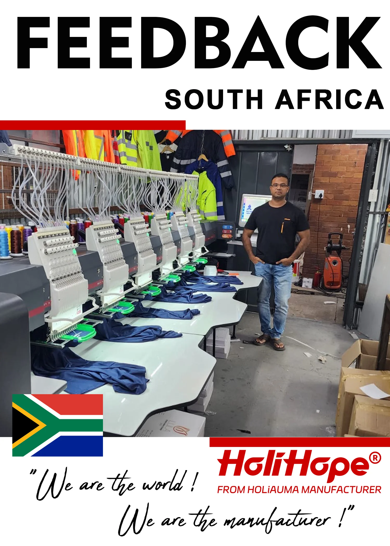 10 Years Warranty Holiauma Holihope 6 head computerized cheap embroidery machine quality like barudan embroidery machines sale