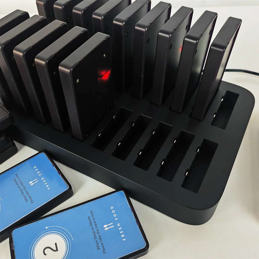 Wireless Fast Food Bar Customer Call Vibrating Coaster Pager Beeper Restaurant Guest Queue Paging System Manufacturer For Cafe