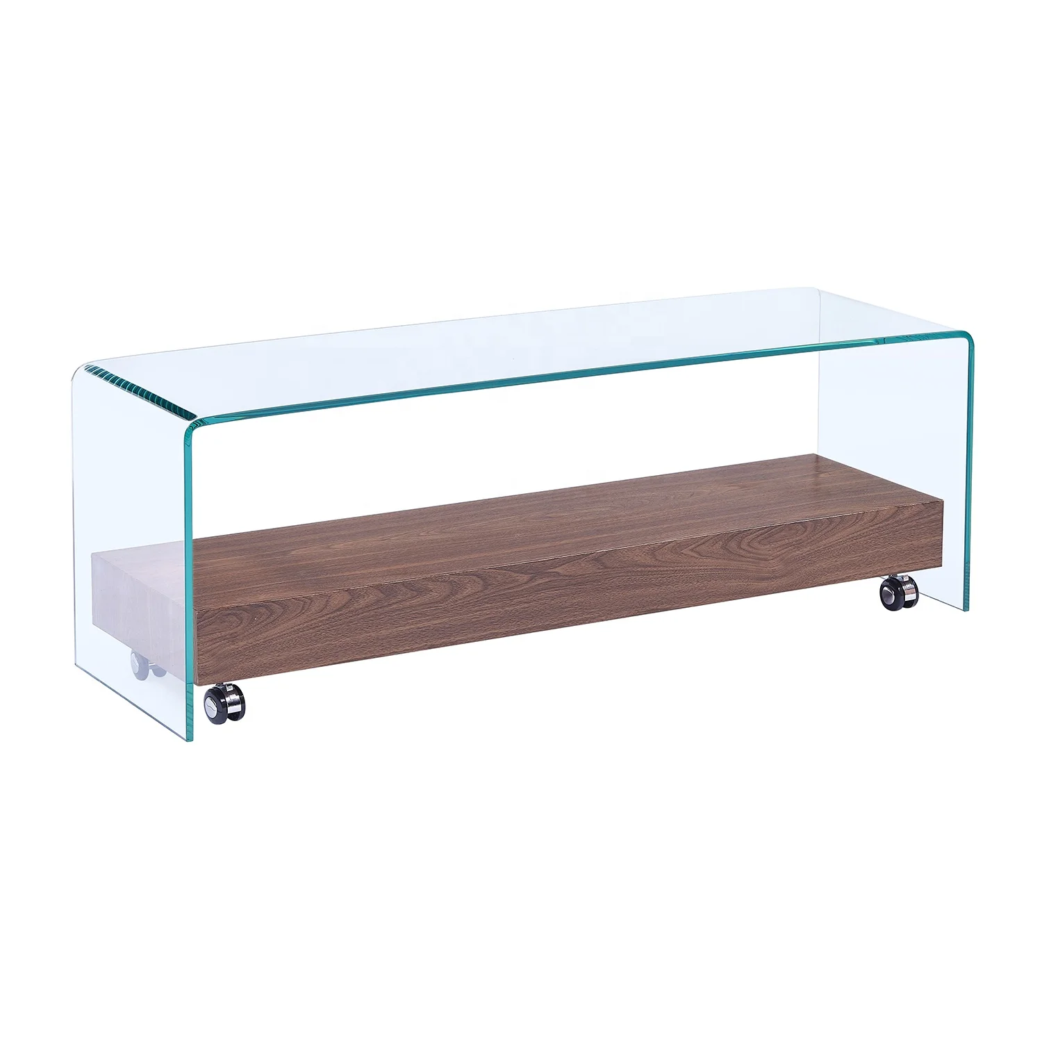 Stable Tempered Glass Lec Tv Stand Table  Modern  With glass top For  Tv Unit