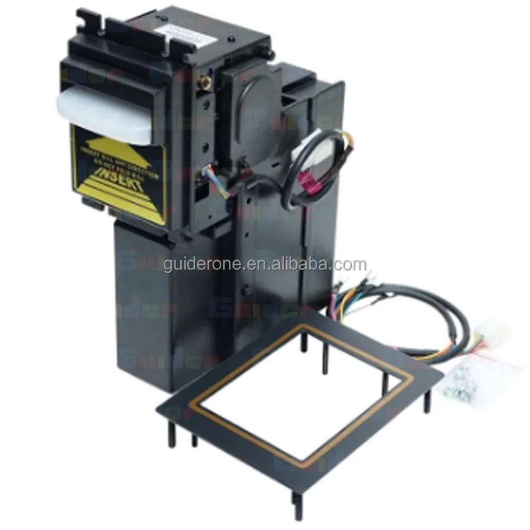High Security 4 Way Acceptance TOP TP70P5 12V DC Bill Acceptor Accept Pulse RS232 Interface Use On Stand Up Skill Game Machine