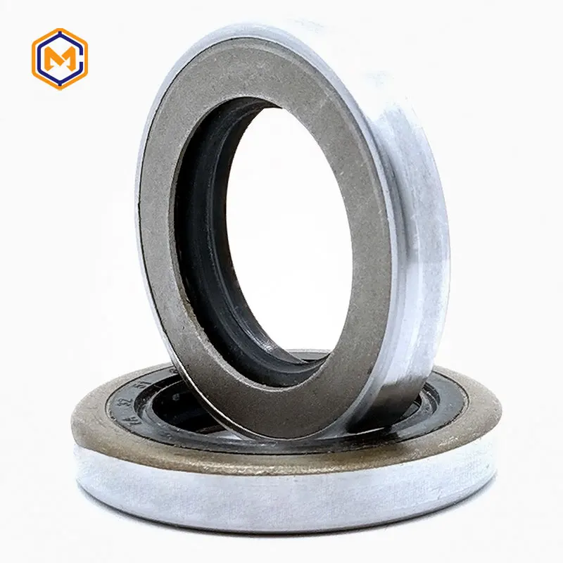 Double-Lip Hydraulic TA Spring Oil Seals Various Materials Including NBR FKM Silicone Steel Anti-Dust Skeleton Pump Shaft Seal