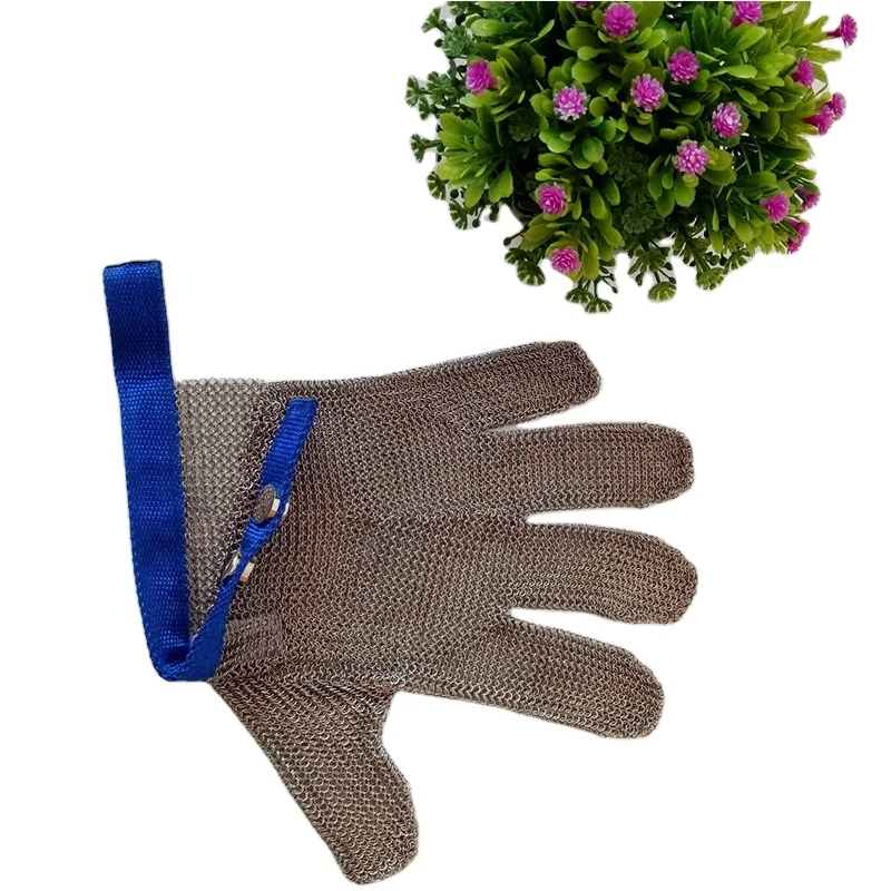 Butcher cut hand protected safety security steel metal Mesh Gloves