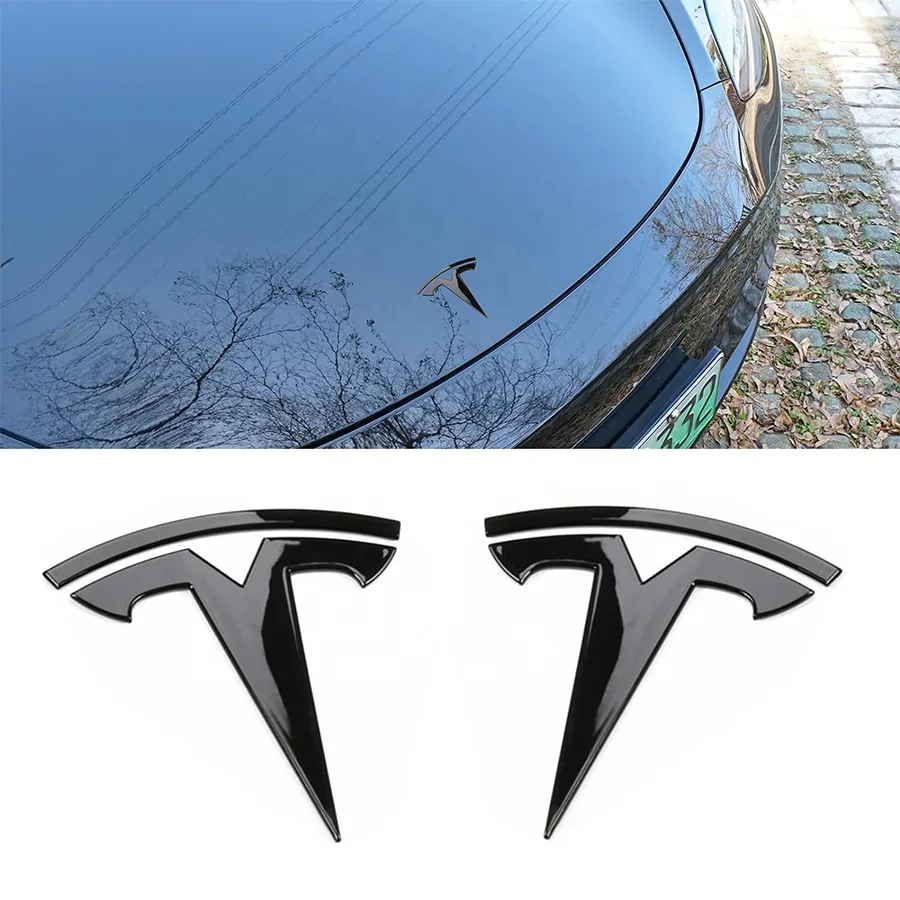 Car Accessories Car Front And Rear Steering Wheel 3D Car Sticker For Tesla Model 3 Model Y