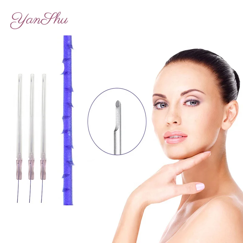 
korea pdo thread lift cog 4-1 21G*60mm line carving large v-line lifting compact serrated line lift body skin 