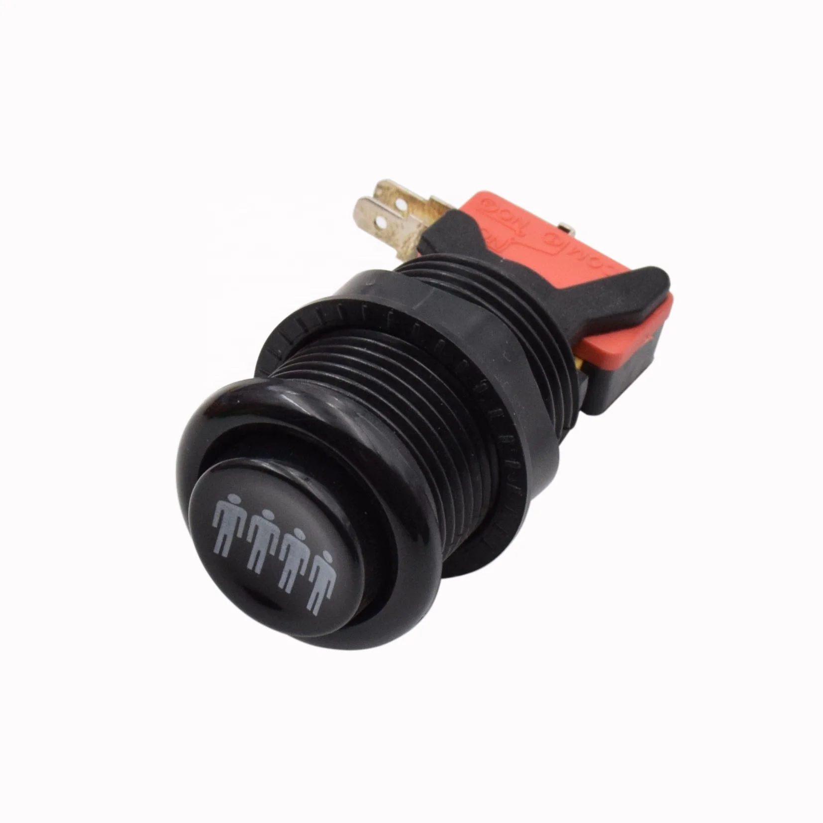 1p 2p 3p 4p printed 32mm  black white arcade push button switch for MAME jamma fighting games console parts