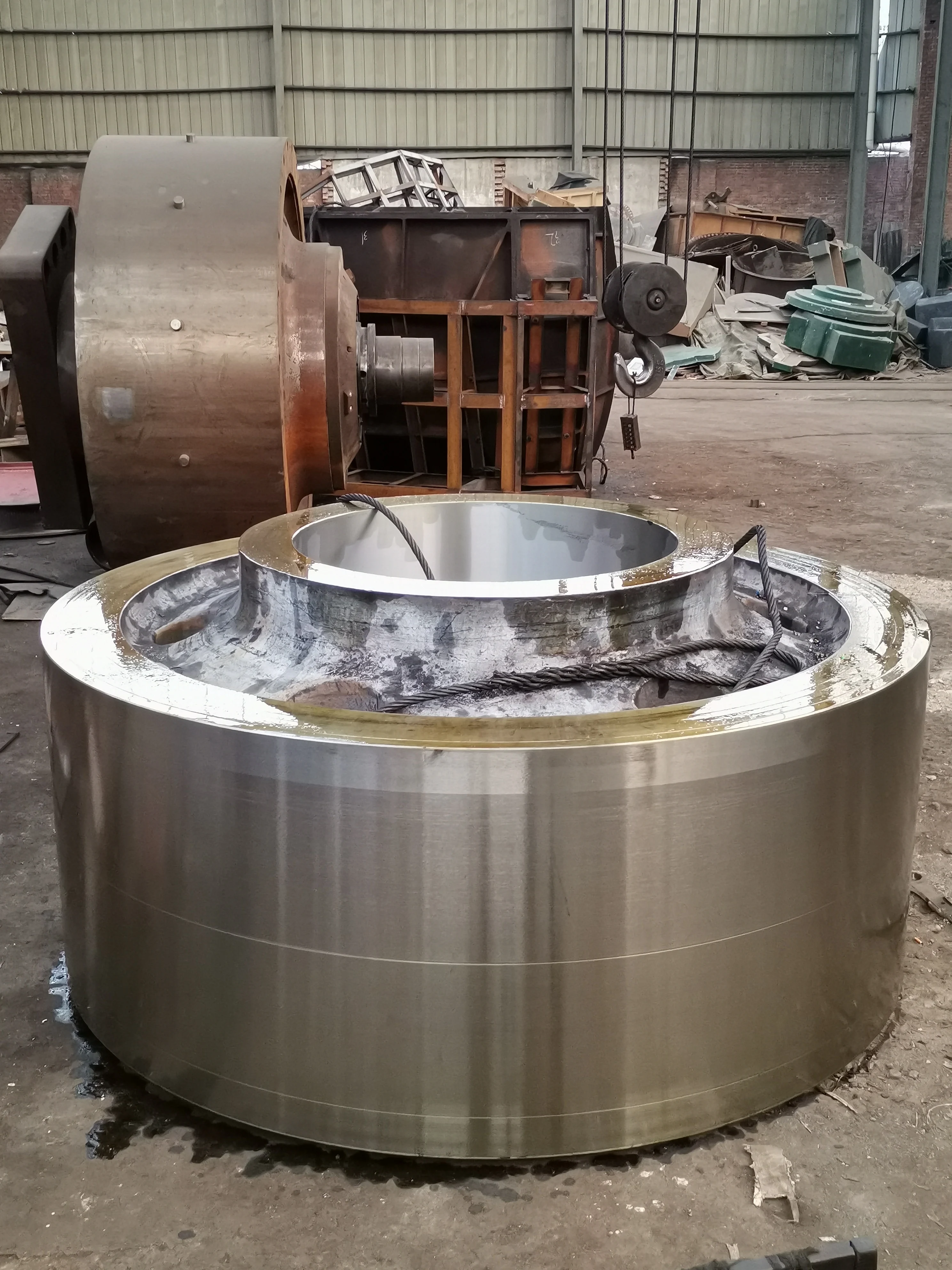 Factory Cast Oem Alloy Steel Pelletizer Large Diameter Gear Rotary Kiln Support Shaft