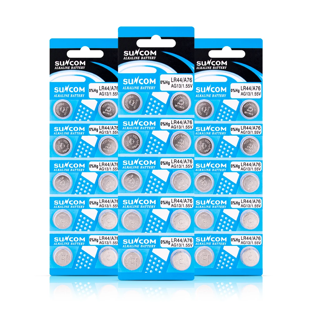 Direct Selling LR44 AG13 A76 Battery Alkaline 1.5 V Round Button Cell Batteries For Watches