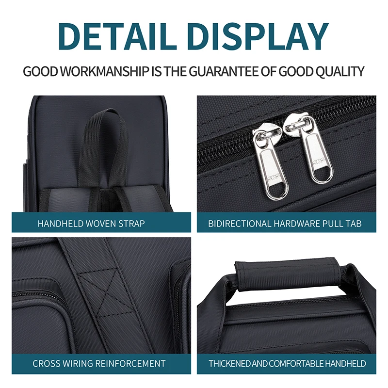 Custom Soft Snooker Cue Carrying Case with Waterproof Double Shoulder Straps 4 Butts and 4 Shafts Pool Billiard Bag
