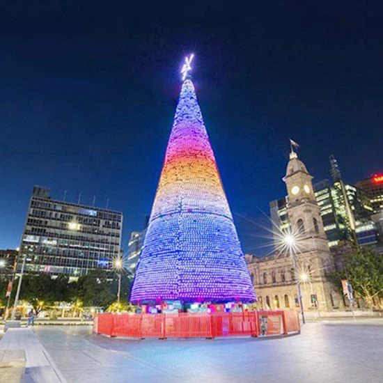ANPU Pixel Light Luxury Large Christmas Decorative Tree RGB LED Lights Outdoor Christmas Decorative Tree
