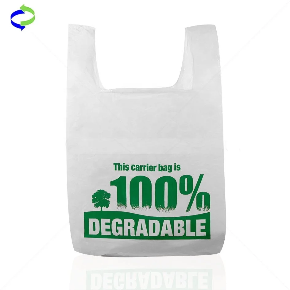 100% биоразлагаемый пластиковый мешок для футболок хорошего качества