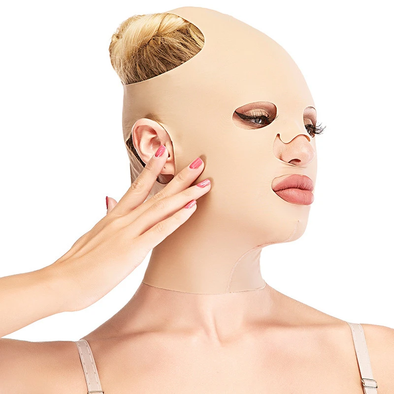 Private Label V-Line Firming Full Face Sleeping Beauty Mask Intense Lifting Chin Mask Anti-Aging Face Shaper Bandage