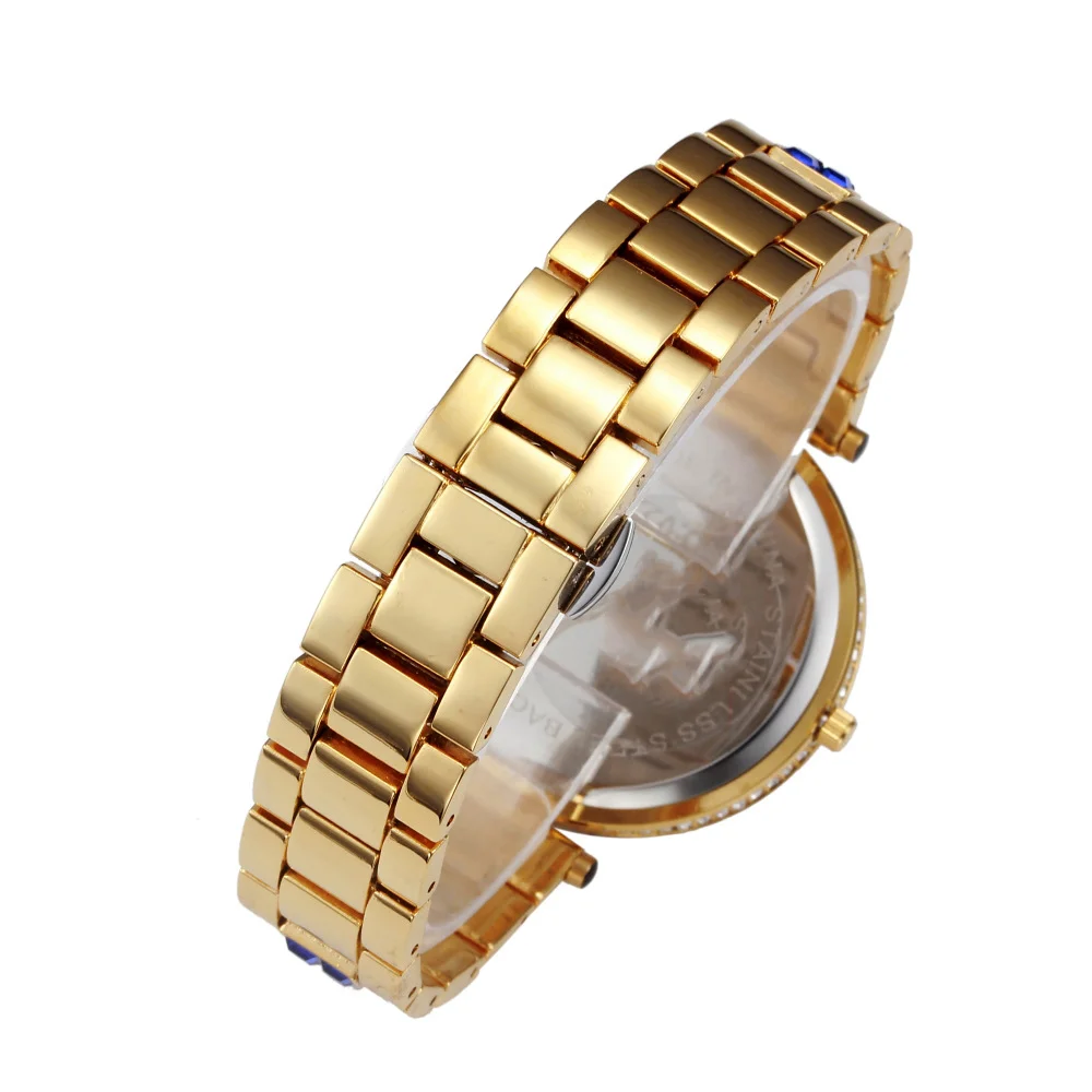 2022 New Luxury Golden Style Diamond Unique Custom Design Petal Dial Fashion Ladies Wrist Lucky Watches For Women