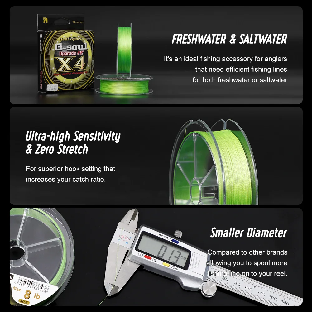 X4 100M Braided Fishing made in Japan NOEBY Leisure 4 Strands 15 - 105LB Color monofilament PE Line
