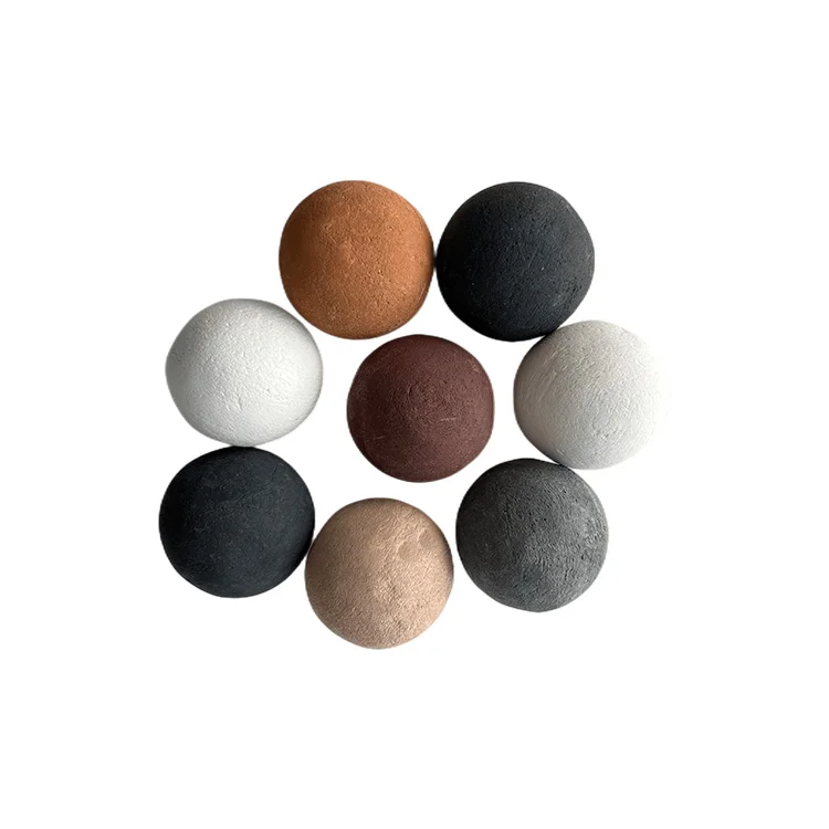 Fireplace Decoration accessories Ceramic Fire Spheres Stone colors ceramic fire ball