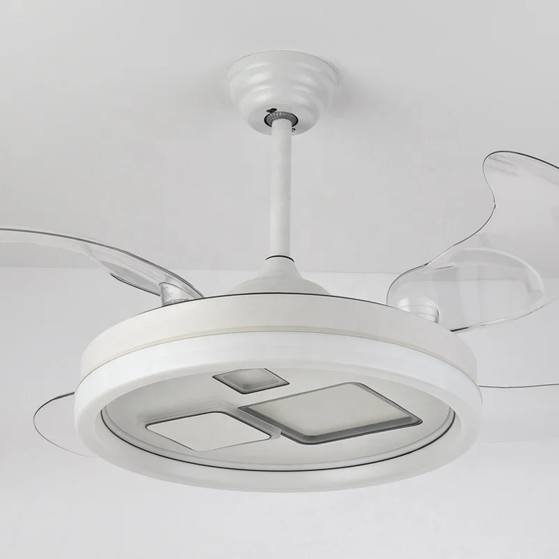 Y036 Modern remote control 42 inch bladeless 110/220v ceiling fans with lights lamp led designer luz con ventilador oculto techo